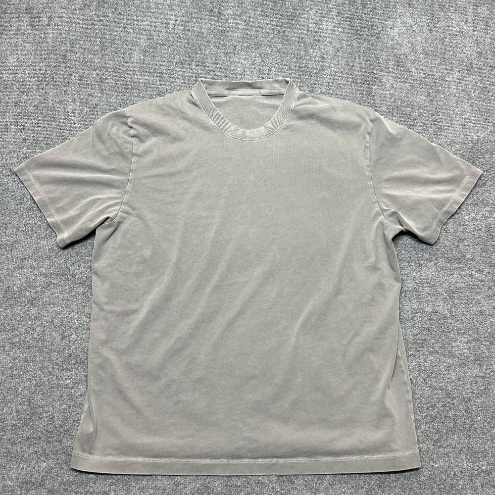 Lululemon T Shirt Mens Large Crew Neck Basic Logo Hem Tag Casual Tee